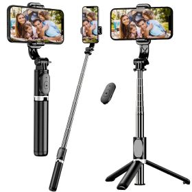 40" Extendable Cell Phone Selfie Stick; Smartphone Tripod Stand With Wireless Remote; 360Â° Rotation For Apple IPhone Samsung Android Smartphones