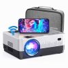 DBPOWER WiFi Projector; 9000L Full HD 1080p Video Projector with Carry Case; L22; Gray Black