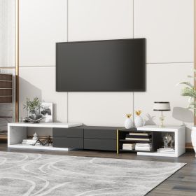 U-Can 51''-98.4'' Modern Extendable TV Stand for TVs up to 90 Inches