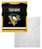 [Personalization Only] OFFICIAL NHL Jersey Personalized Silk Touch Sherpa Throw Blanket - Penguins