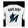 [Personalization Only] OFFICIAL MLB Jersey Personalized Silk Touch Throw Blanket - Marlins