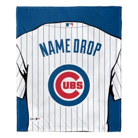 [Personalization Only] OFFICIAL MLB Jersey Personalized Silk Touch Throw Blanket - Cubs