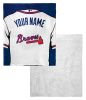 [Personalization Only] OFFICIAL MLB Jersey Personalized Silk Touch Sherpa Throw Blanket - Braves