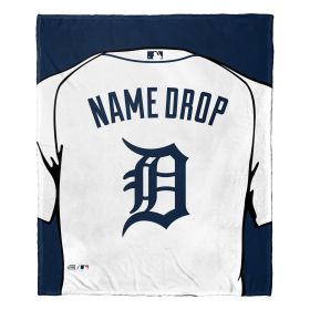 [Personalization Only] OFFICIAL MLB Jersey Personalized Silk Touch Throw Blanket - Tigers