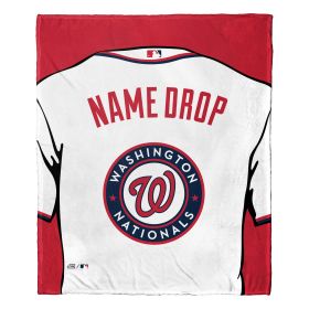 [Personalization Only] OFFICIAL MLB Jersey Personalized Silk Touch Throw Blanket - Nationals