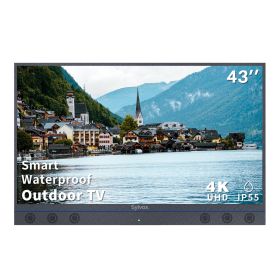 SYLVOX 43inch Outdoor TV, All-in-one Android Smart TV With Audio System, 4K UHD1000 Nits Partial Sun Outdoor Television