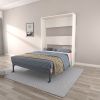 Morden Deisgn Full Size Vertical Murphy Bed for Bedroom or Guestroom White Wall Bed Space Saving Hidden Bed