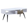 ACME Halima Coffee Table, White & Black Finish LV00322