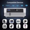 Native 1080P WiFi Bluetooth Projector; DBPOWER 9500L Full HD Outdoor Movie Projector; Q6 White