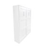 Morden Deisgn Full Size Vertical Murphy Bed for Bedroom or Guestroom White Wall Bed Space Saving Hidden Bed