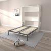 Morden Deisgn Full Size Vertical Murphy Bed for Bedroom or Guestroom White Wall Bed Space Saving Hidden Bed