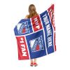 [Personalization Only] OFFICIAL NHL Colorblock Silk Touch Throw Blanket - New York Rangers