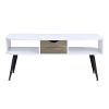 ACME Halima Coffee Table, White & Black Finish LV00322