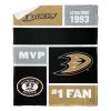 [Personalization Only] OFFICIAL NHL Colorblock Personalized Silk Touch Sherpa Throw Blanket - Anaheim Ducks