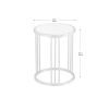 Sintered stone round side/end table with golden stainless steel frame