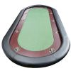 96" Light Series Folding Wooden Racetrack Green Felt Foldable Poker Table