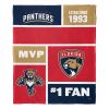 [Personalization Only] OFFICIAL NHL Colorblock Personalized Silk Touch Throw Blanket - Florida Panthers