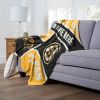 [Personalization Only] OFFICIAL NHL Colorblock Silk Touch Throw Blanket - Boston Bruins