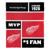 [Personalization Only] OFFICIAL NHL Colorblock Personalized Silk Touch Throw Blanket - Detroit Red Wings