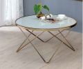 Valora Coffee Table in Champagne & Frosted Glass 81825