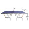 8ft Mid-Size Table Tennis Table Foldable & Portable Ping Pong Table Set for Indoor & Outdoor Games with Net, 2 Table Tennis Paddles and 3 Balls