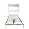 Morden Deisgn Full Size Vertical Murphy Bed for Bedroom or Guestroom White Wall Bed Space Saving Hidden Bed