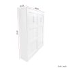 Morden Deisgn Full Size Vertical Murphy Bed for Bedroom or Guestroom White Wall Bed Space Saving Hidden Bed