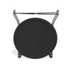 Round Metal Tray Black End Side Table, Removable Tray Outdoor & Indoor Drink, Snack, Coffee Table, Telephone Table