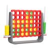 Giant 4 In a Row Game Set, Outdoor and Indoor Game for Adults and Kids, Intelligent Toy,Red and Gray