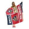 [Personalization Only] OFFICIAL NHL Colorblock Personalized Silk Touch Throw Blanket - Florida Panthers