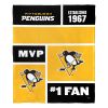 [Personalization Only] OFFICIAL NHL Colorblock Personalized Silk Touch Throw Blanket - Pittsburgh Penguins