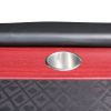 INO Design 96" 9 Players Oval Black WaterProof Surface Red Racetrack Casino Game Texas Hold'em Poker Table With Tray & Dropbox