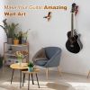 Guitar Holder Wall Mount Ash Wood Guitar Hanger Hook Stand Rack Mahogany Color