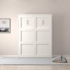 Morden Deisgn Full Size Vertical Murphy Bed for Bedroom or Guestroom White Wall Bed Space Saving Hidden Bed