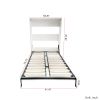 Morden Deisgn Full Size Vertical Murphy Bed for Bedroom or Guestroom White Wall Bed Space Saving Hidden Bed