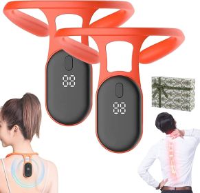 UIJKMN Portable Soothing Body Shaping Neck Instrument; Neck Acupoints Massager Device for Pain Relief (Black-1) (Color: Orange-2)