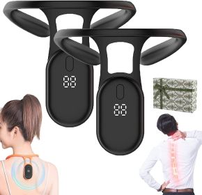 UIJKMN Portable Soothing Body Shaping Neck Instrument; Neck Acupoints Massager Device for Pain Relief (Black-1) (Color: Black-2)