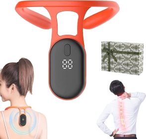 UIJKMN Portable Soothing Body Shaping Neck Instrument; Neck Acupoints Massager Device for Pain Relief (Black-1) (Color: Orange-1)