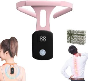 UIJKMN Portable Soothing Body Shaping Neck Instrument; Neck Acupoints Massager Device for Pain Relief (Black-1) (Color: Pink-1)