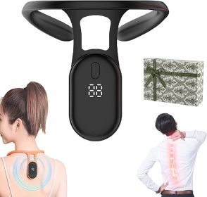 UIJKMN Portable Soothing Body Shaping Neck Instrument; Neck Acupoints Massager Device for Pain Relief (Black-1) (Color: Black-1)