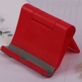 1pc Foldable Mobile Phone Holder Desktop Tablet Stand (Color: Red)