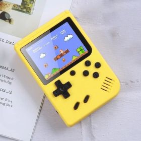 Retro Handheld Game Console; Portable Video Game Console For Children With 400 Classical FC Games 3.0-Inch Screen 1020mAh Rechargeable Battery Support (Color: One Player-Yellow)