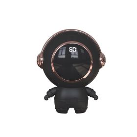 1pc Hand Warmer 1800mAh Mini Portable Electric Hand Warmer Cute Astronaut Design (Color: Black)