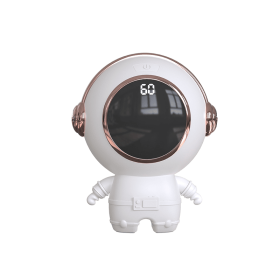 1pc Hand Warmer 1800mAh Mini Portable Electric Hand Warmer Cute Astronaut Design (Color: White)