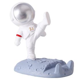 1pc Creative Astronaut Spaceman Phone Holder; Phone Stand Mount Rack (Color: Silvery 2)