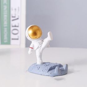 1pc Creative Astronaut Spaceman Phone Holder; Phone Stand Mount Rack (Color: Golden 2)