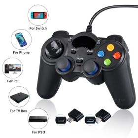 USB Wired Vibration Gamepad Joystick For PC Controller For Windows 7 / 8 / 10 Not for Xbox 360 Joypad with high quality (Color: Black, Ships From: China)