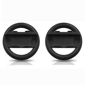 For NintendoSwitch Accessories Racing Steering Wheel Handle Grips Joycon Caps for Nintendo Switch NS Gamepad Racing Simulator (Color: 2 Pcs Black)