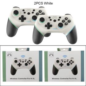 Compatible Nintendo Switch Controller Wireless Bluetooth Gamepads For Nintendo Switch Pro OLED Console Control Joystick (Color: 2PC White With  BOX, Ships From: China)