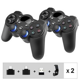 2.4 G Controller Gamepad Android Wireless Joystick Joypad with OTG Converter For PS3/Smart Phone For Tablet PC Smart TV Box (Color: 2-with-holder, Ships From: China)